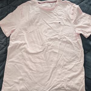 Tommy Hilfiger Men's Pale Pink Short Sleeve Logo Tee